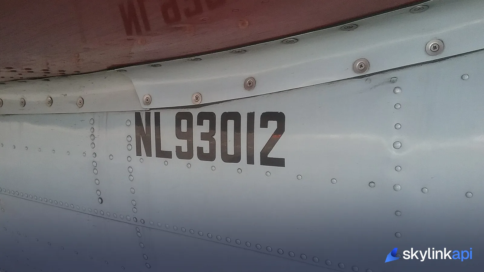 A registration number painted in large letters on an aircraft's fuselage