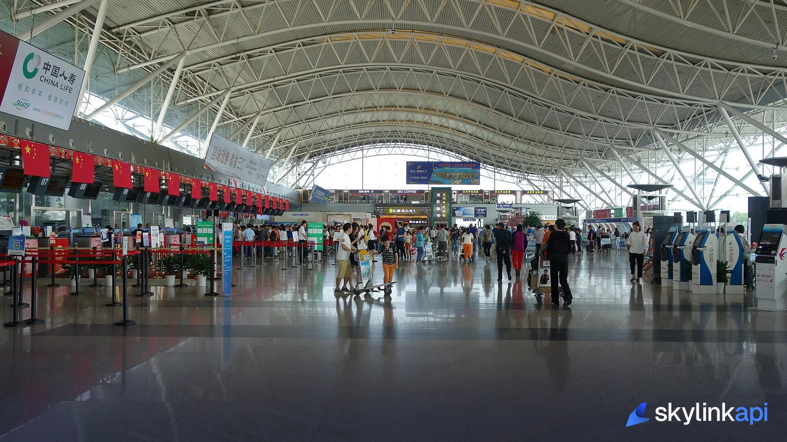 The departure hall at Ningbo Lishe International Airport