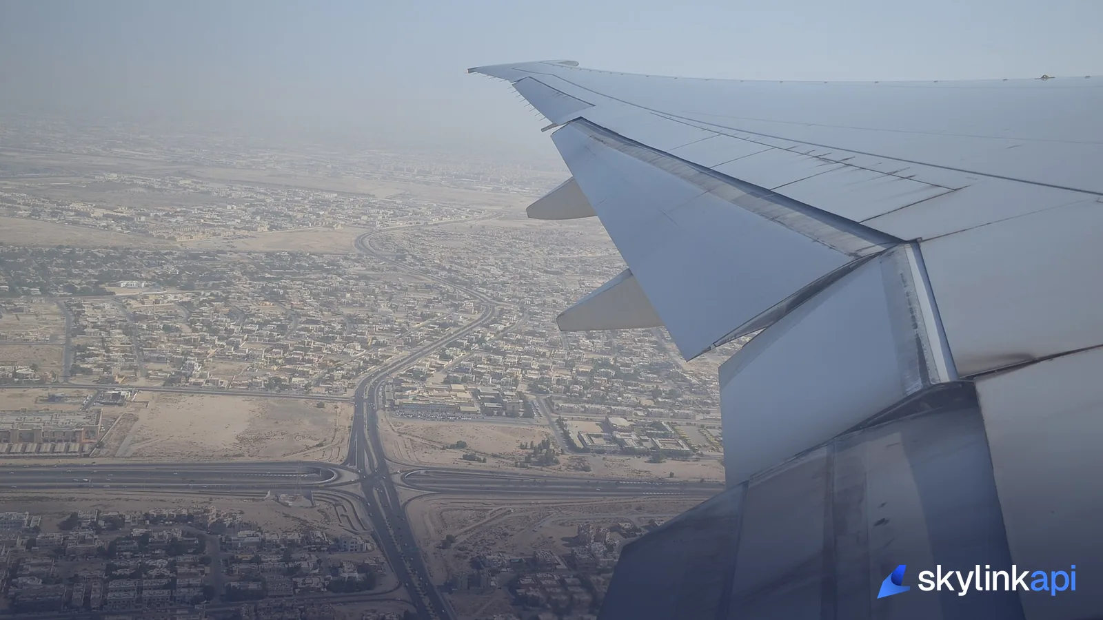 An airliner departing