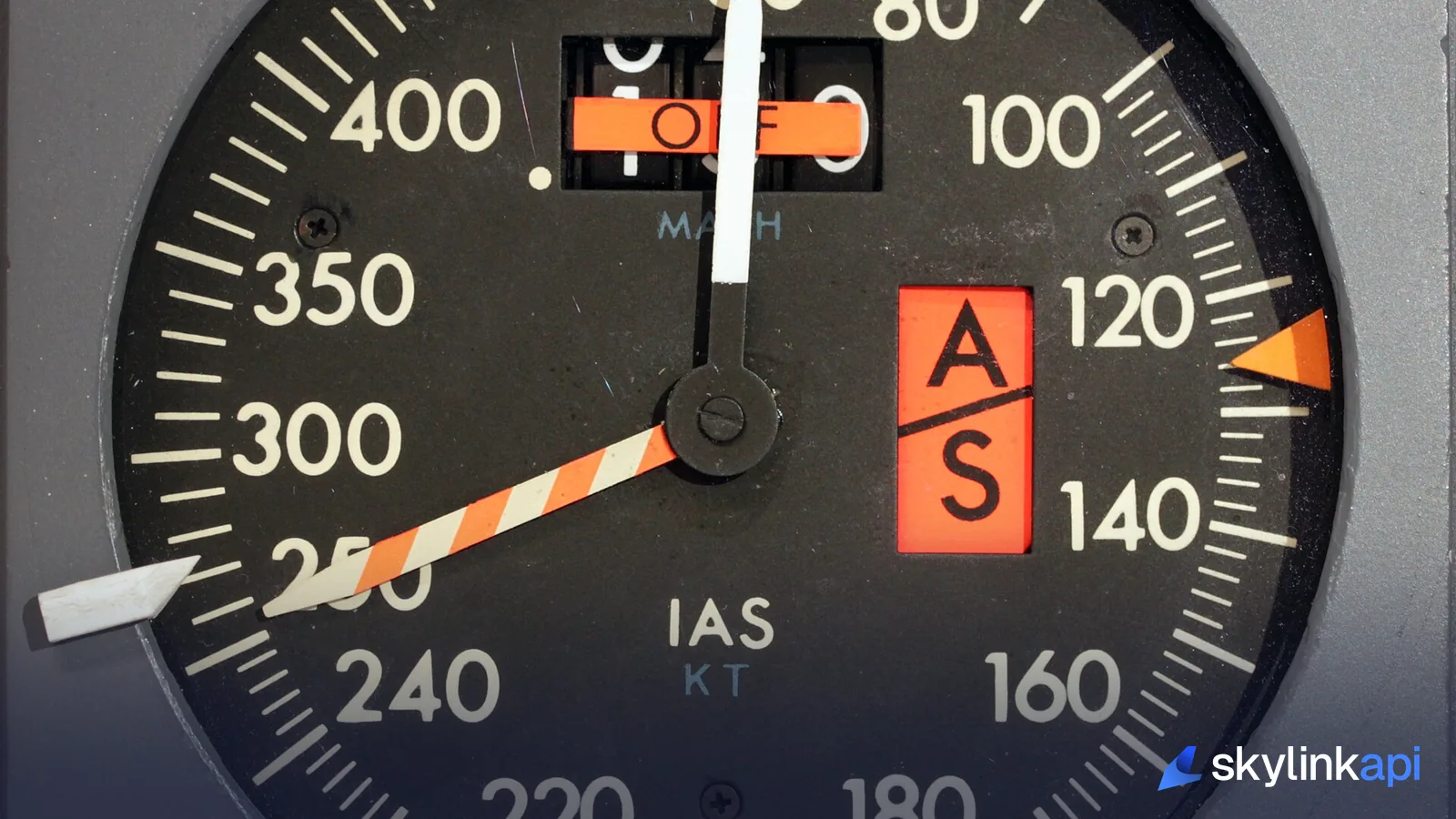 The airspeed indicator from a McDonnell Douglas DC-10