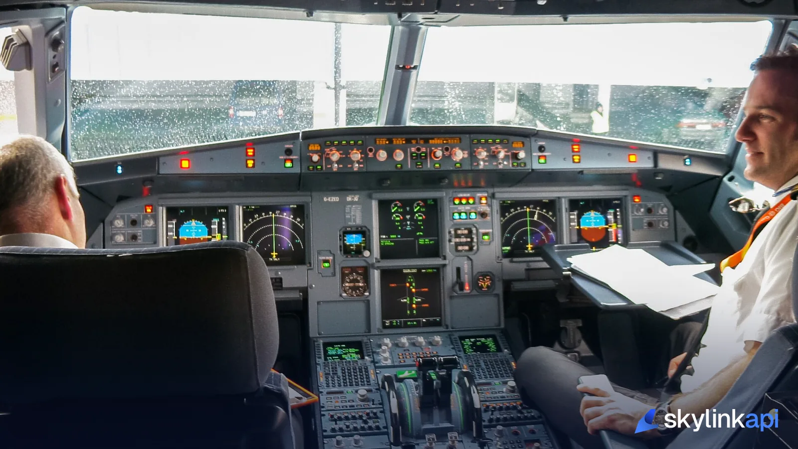 An Airbus A319 flight deck