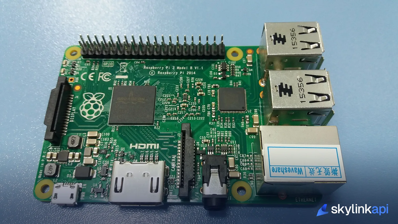 A Raspberry Pi single-board computer, the usual host for a home ADS-B receiver