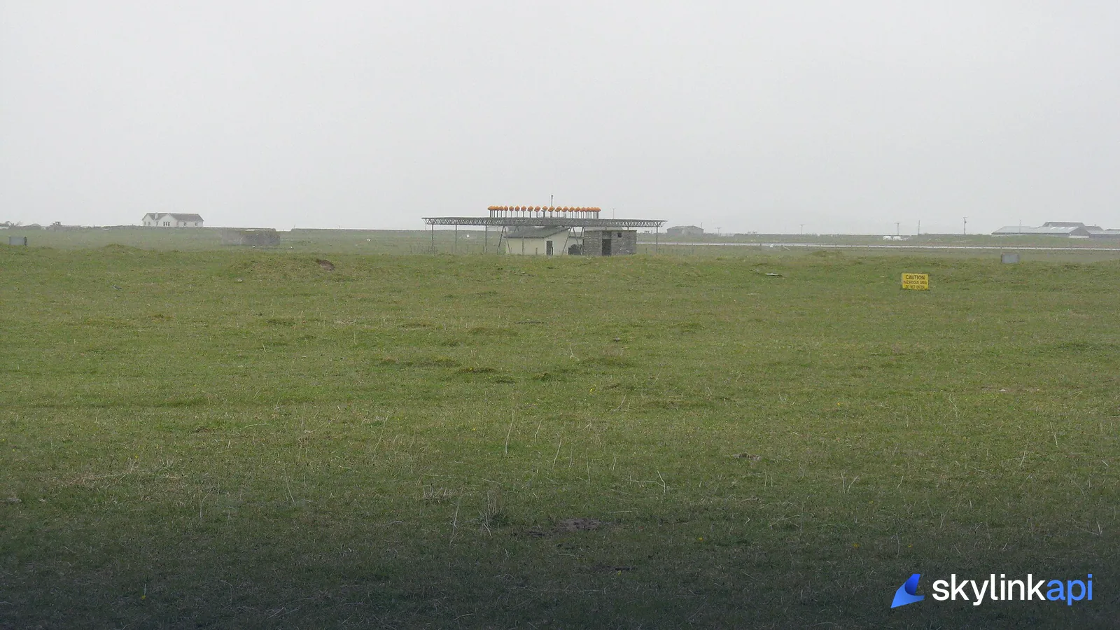The VOR beacon at Tiree airfield in Scotland