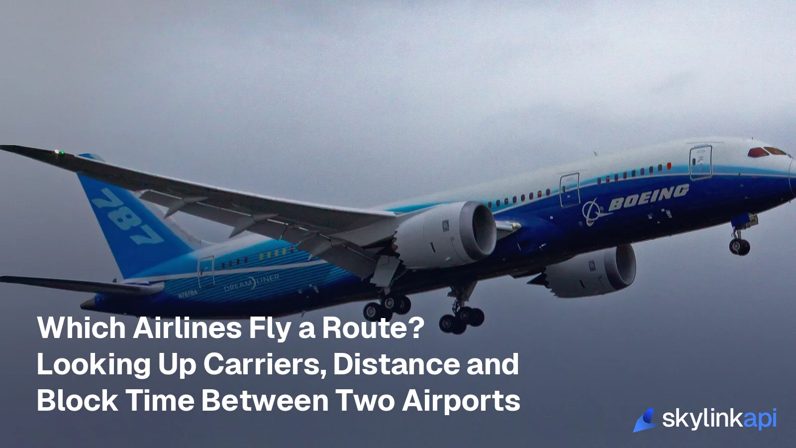 Which Airlines Fly a Route? Looking Up Carriers, Distance and Block Time Between Two Airports